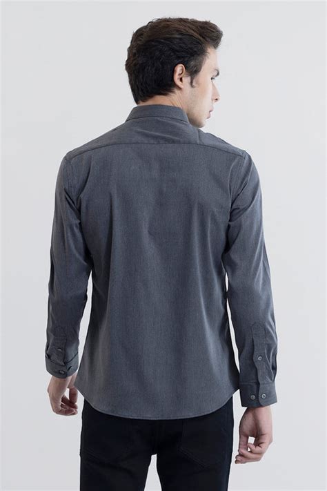 Buy Men's Folksy Grey Shirt Online | SNITCH