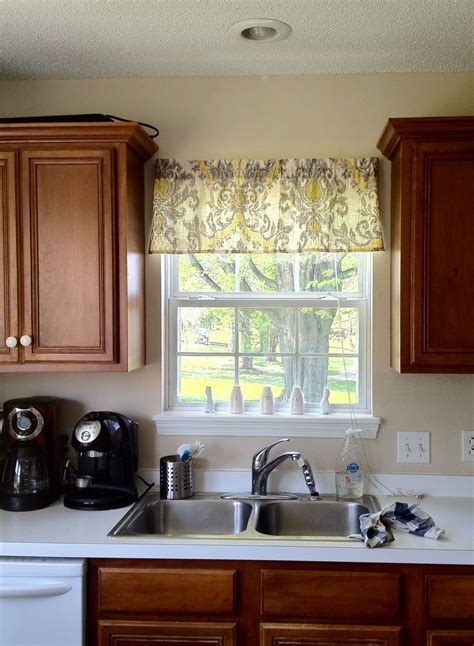 Quick and Easy Window Valance | Kitchen window treatments, Kitchen ...
