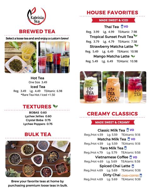 Boba Tea House Nutrition Facts | Besto Blog