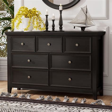 Amazon.com: BLANKSPACE Black Dresser, Modern Dresser for Bedroom, 7 ...