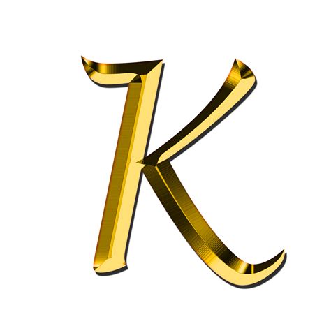 Golden K letter abc education free image download