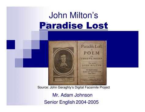 paradise_lost_ppt.pdf ppt creat for John Milton | PDF