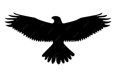 Premium Vector | Bald eagle bird flying silhouette isolated vector illustration