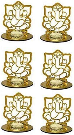 Buy SNOWBIRD® Ganesha Metal Shadow Tea Light Candle Holder Set of 6 pcs ...