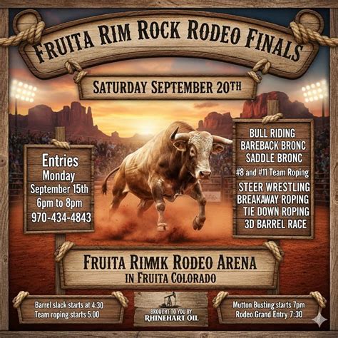 Fruita Rimrock Finals, Fruita Rim Rock Rodeo, 20 September 2025 | AllEvents