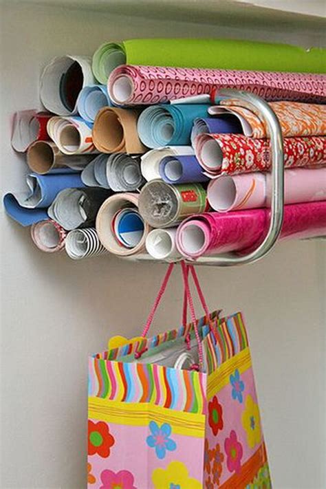 Creative Wrapping Paper Storage Ideas