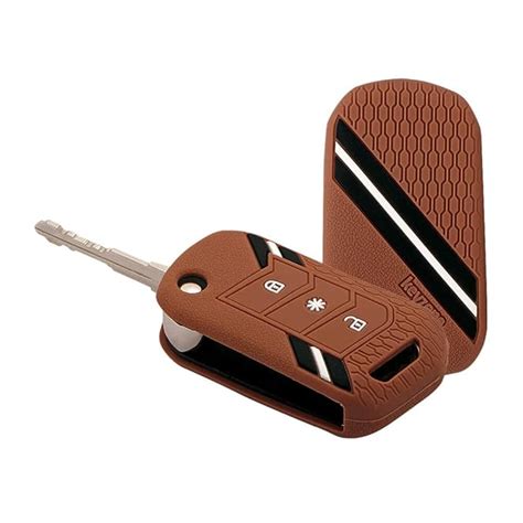 keyzone Striped Silicone Car Key Cover Compatible For Mahindra Thar ...