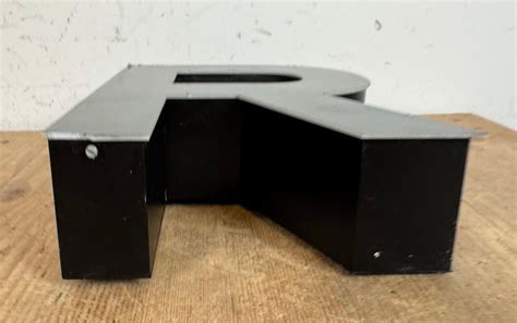 Vintage Grey Illuminated Letter R , 1970s For Sale at 1stDibs