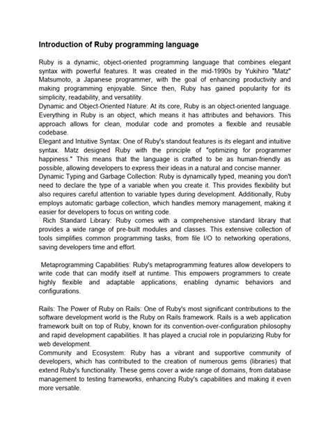 Image result for Ruby Programming Language Sample