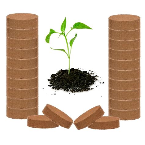 GiftOneTree Coco peat Plain (20 Discs) for Hydroponics, Seedling and ...