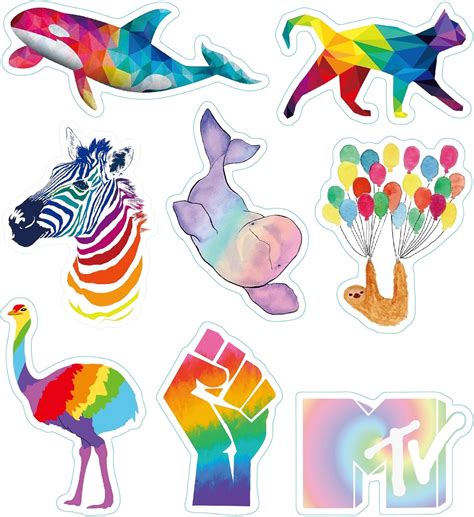 Buy Cute Cartoon Aesthetic Stickers, Guitar,Skateboard,Motorcycle ...