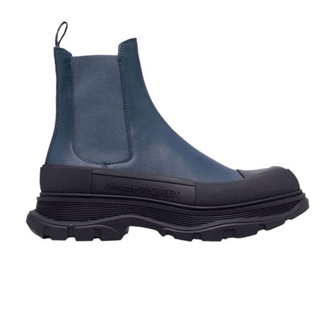 Alexander Mcqueen Tread Slick Boots Blue Price in India | Culture Circle