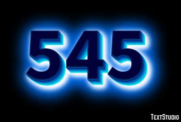 545 Text Effect and Logo Design Number