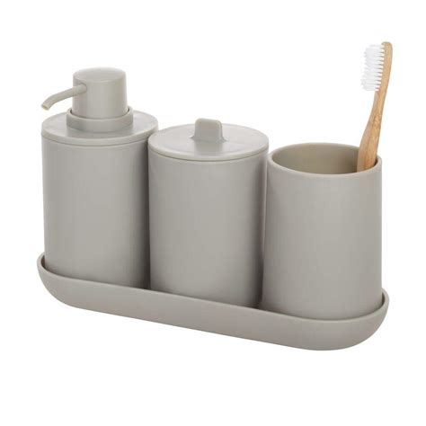 iDesign Bathroom Accessories Set, 4-Piece Sink Tidy with Soap ...