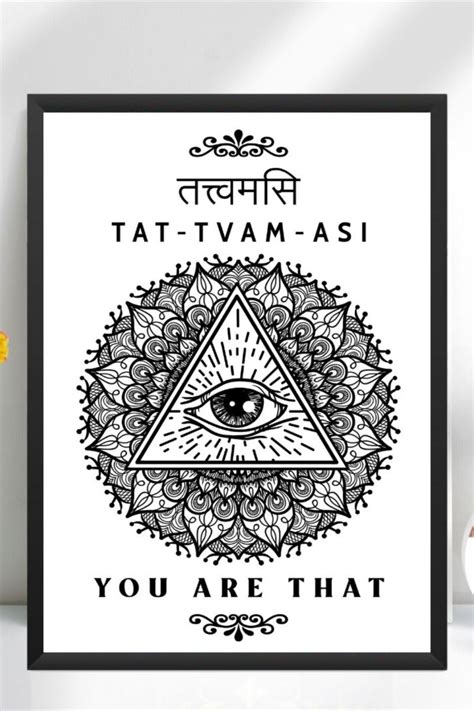 Tattvamasi Sanskrit Quote Wall Art, Indian Home Decor Ideas | Wall art ...