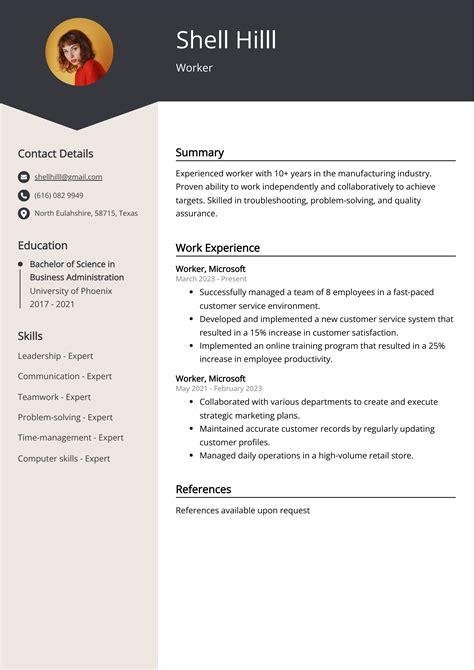 Image result for Job CV Examples