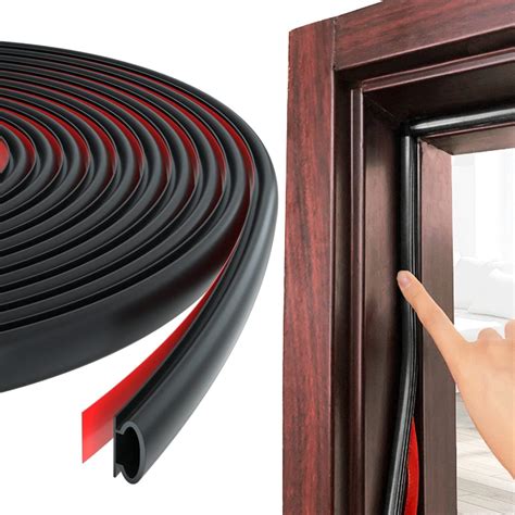 19.7 Feet Door Weather Stripping Door Seal Strip,Self-Adhesive Rubber ...