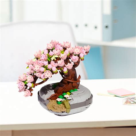 Buy Daruoand Sakura Potted Plant Building Blocks Set DIY Model Building ...