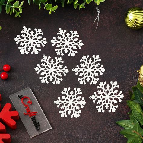 eCraftIndia Winter Season Clear Christmas Decor Snowflakes Christmas ...