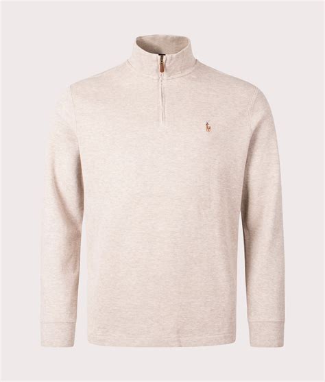 Estate Rib Quarter Zip Pullover Beige Heather | Polo Ralph Lauren