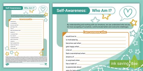 Self-Awareness Test: Who Am I? (teacher made) - Twinkl