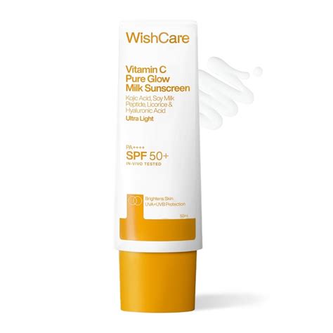WishCare Vitamin C Pure Glow Milk Sunscreen SPF 50 PA++++
