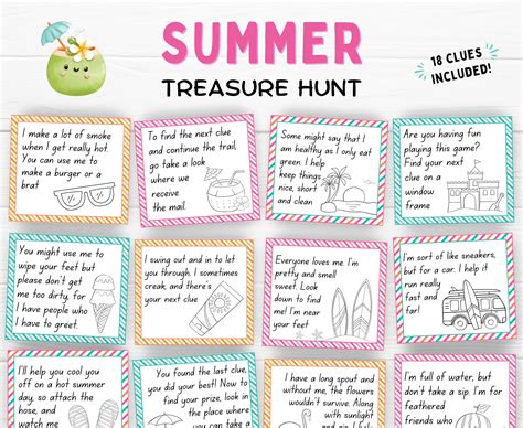 Outdoor Scavenger Hunt Clues