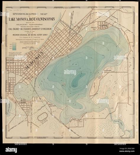 Hydrographic map of Lake Monona, Dane Co., Wisconsin and of the ...