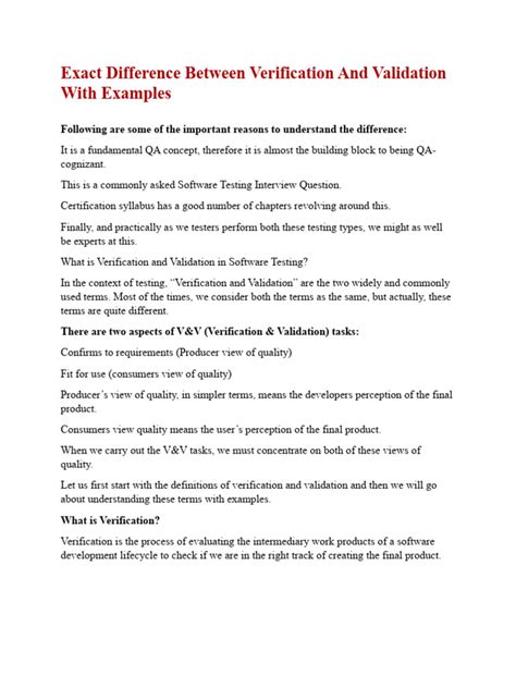 Image result for What Is Difference Between Verification and Validation