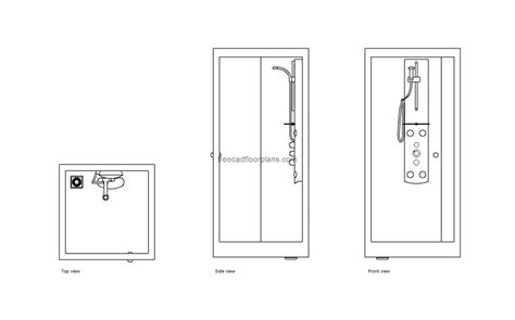 Walk-In Shower, AutoCAD Block - Free Cad Floor Plans