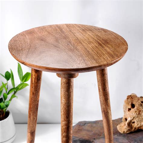 Buy Saral Uttmansh Mango Wood Dismantlable Stool-Cum-Platter Online On ...
