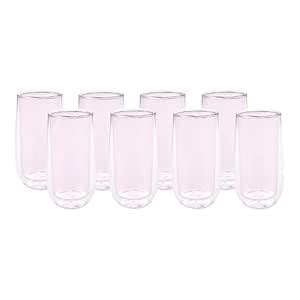 Buy Kuber Industries 8 Pcs Double Walled Borosilicate Glass | High ...