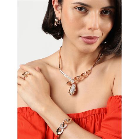 Buy SOHI Gold Plated Designer Jewellery Set Online