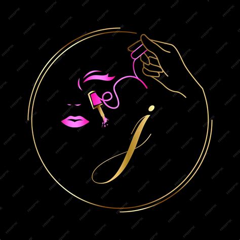 Premium Vector | J initial logo, nails, luxury cosmetics spa beauty vector template