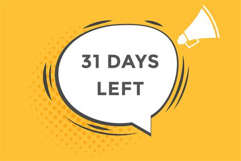 31 days left countdown template, 31 day countdown left banner label ...