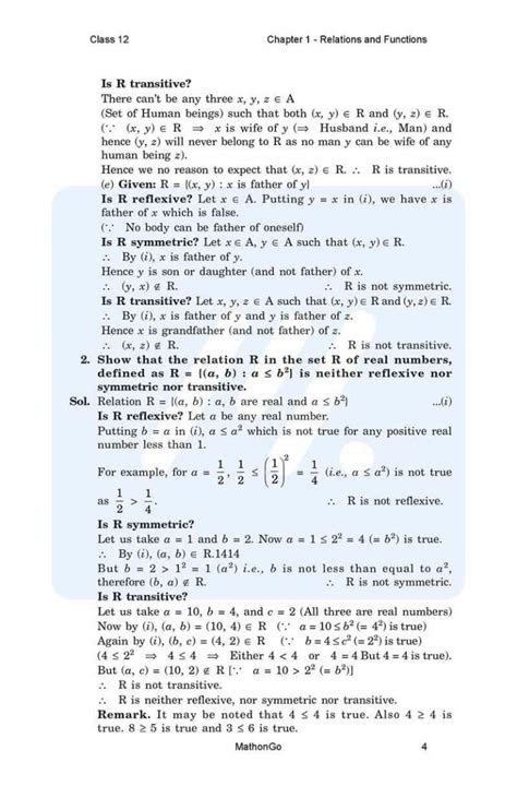 Image result for Maths Class 12th Chapter 1