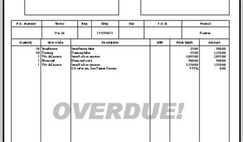 Image result for QuickBooks Invoice Example