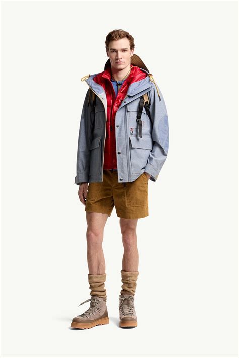 Light Blue Ajaccio Chambray Hooded Field Jacket - Windbreakers ...