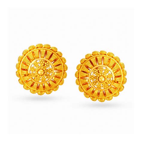 Traditional Yellow Gold Stud Earrings