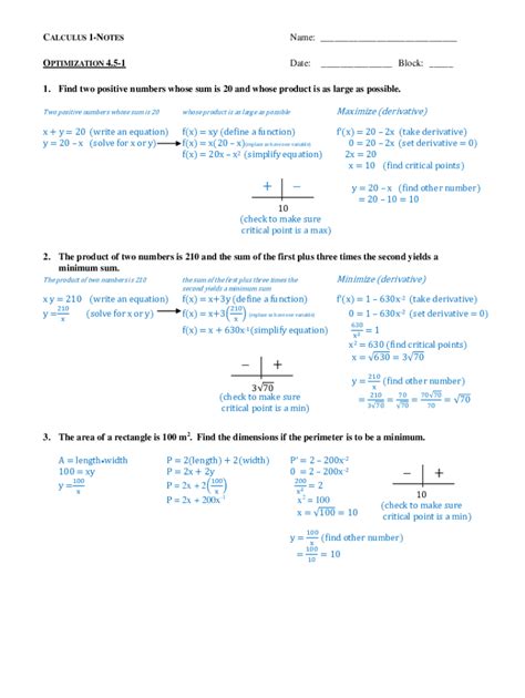 Image result for Optimization Problems Examples Calculus