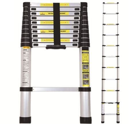 Naimp 3 2m Telescopic Aluminium Ladder 10 5ft Multi Purpose ...