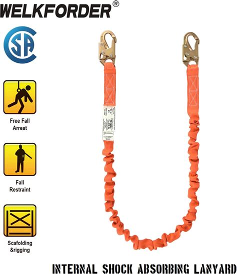WELKFORDER 6-Foot Internal Shock Absorbing Safety Lanyard with India | Ubuy