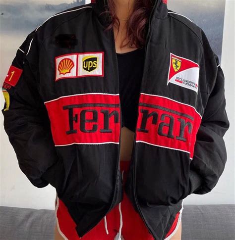 Formula 1 racing jacket nascar ferrari vintage style 90s streetwear aesthetic – Artofit