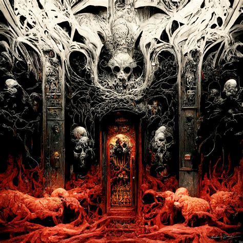 Download Disfigured Statues Gates Of Hell Background | Wallpapers.com
