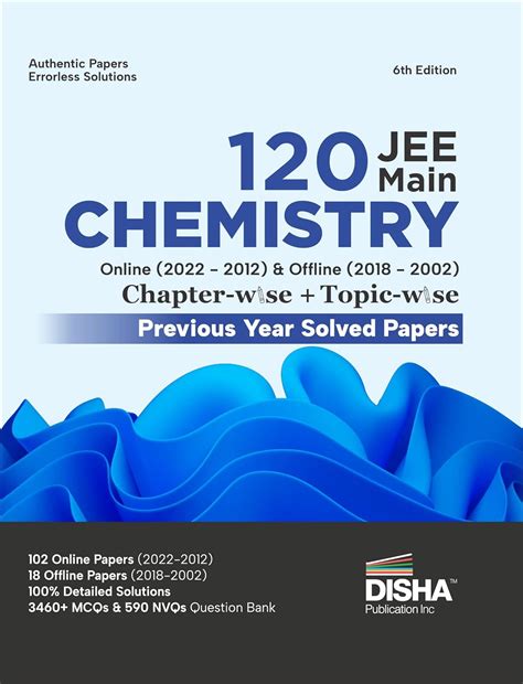 Disha 120 Jee Main Chemistry Online (2022 - 2012) & Offline (2018 ...