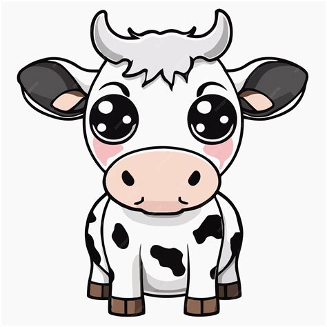 Premium Vector | Cute cow clipart
