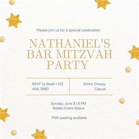 Scrabble Bar Mitzvah Invitations
