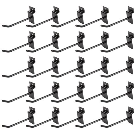 Snapklik.com : 32 PCS 4 Inch Slatwall Hooks, Metal Display Panel Hooks ...