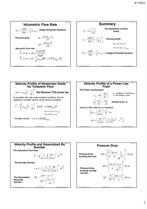 SOLUTION: Fe lec6 fluid flow equations - Studypool