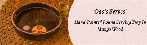 ExclusiveLane 'Oasis Serves' Hand-Painted Round Breakfast Trays For ...